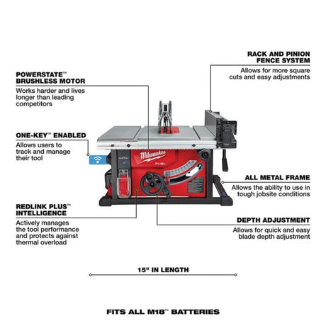 Milwaukee M18 FUEL 8-1/4 in. Table Saw with ONE-KEY Kit
