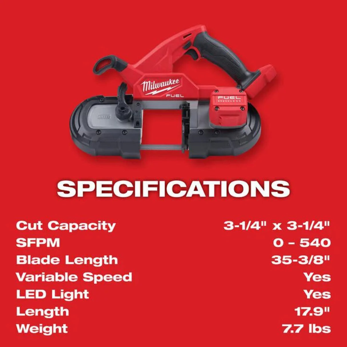 Milwaukee M18 FUEL Compact Band Saw Kit