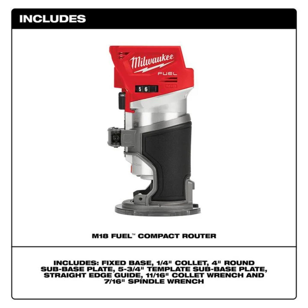 Milwaukee M18 FUEL Compact Router (Bare Tool)