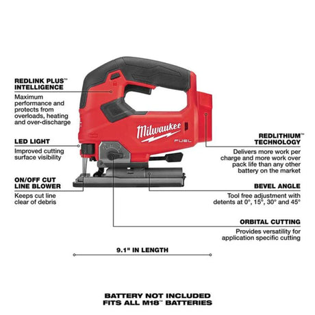 Milwaukee M18 FUEL D-handle Jig Saw (Bare Tool)