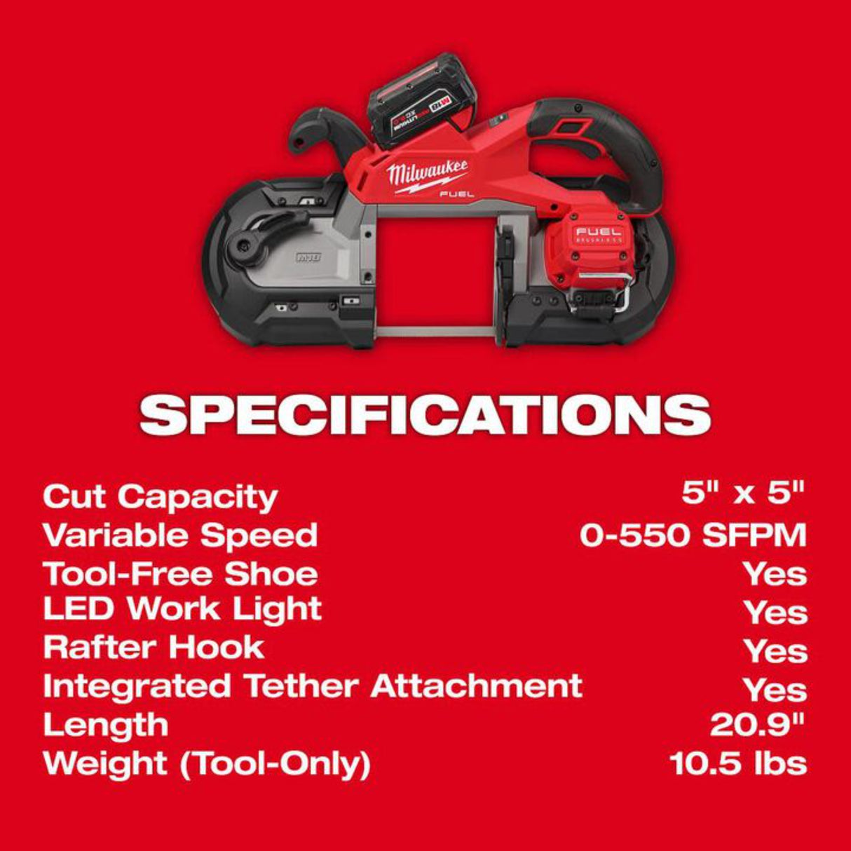Milwaukee M18 FUEL Deep Cut Band Saw Kit