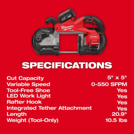 Milwaukee M18 FUEL Deep Cut Band Saw Kit