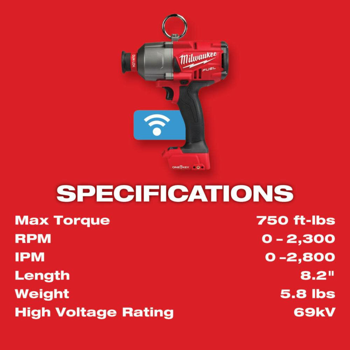 Milwaukee M18 FUEL ONE KEY 7/16inch Hex Utility High Torque Impact Wrench (Bare Tool)