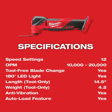 Milwaukee M18 FUEL Oscillating Multi-Tool (Bare Tool)