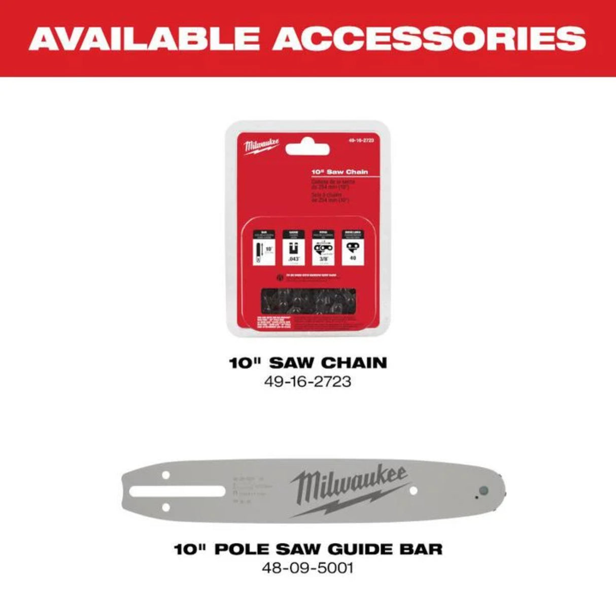 Milwaukee M18 FUEL QUIK-LOK 10 in. Pole Saw Attachment