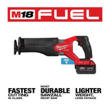 Milwaukee M18 FUEL SAWZALL Reciprocating Saw with ONE-KEY - 2 Battery XC5.0 Kit