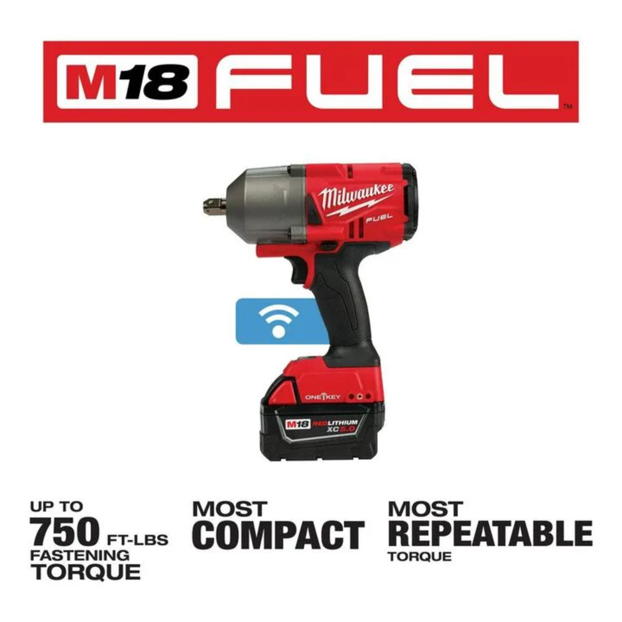 Milwaukee M18 FUEL with ONE-KEY High Torque Impact Wrench 1/2inch Pin Detent Kit