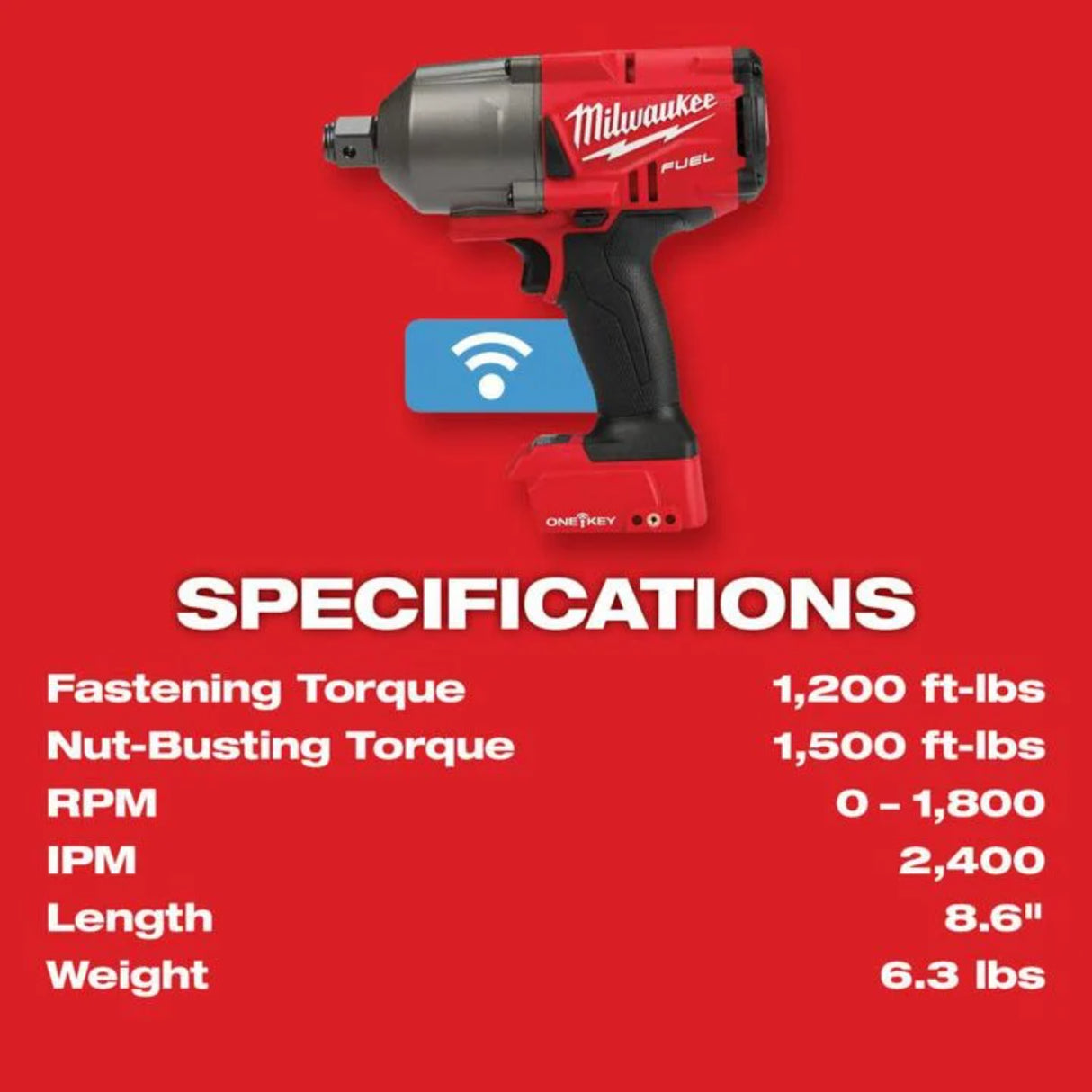 Milwaukee M18 FUEL with ONE-KEY High Torque Impact Wrench 3/4 in. Friction Ring (Bare Tool)