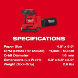 Milwaukee M18 Orbital 1/4 Sheet Sander (Bare Tool)