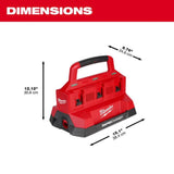 Milwaukee M18 PACKOUT Six Bay Rapid Charger