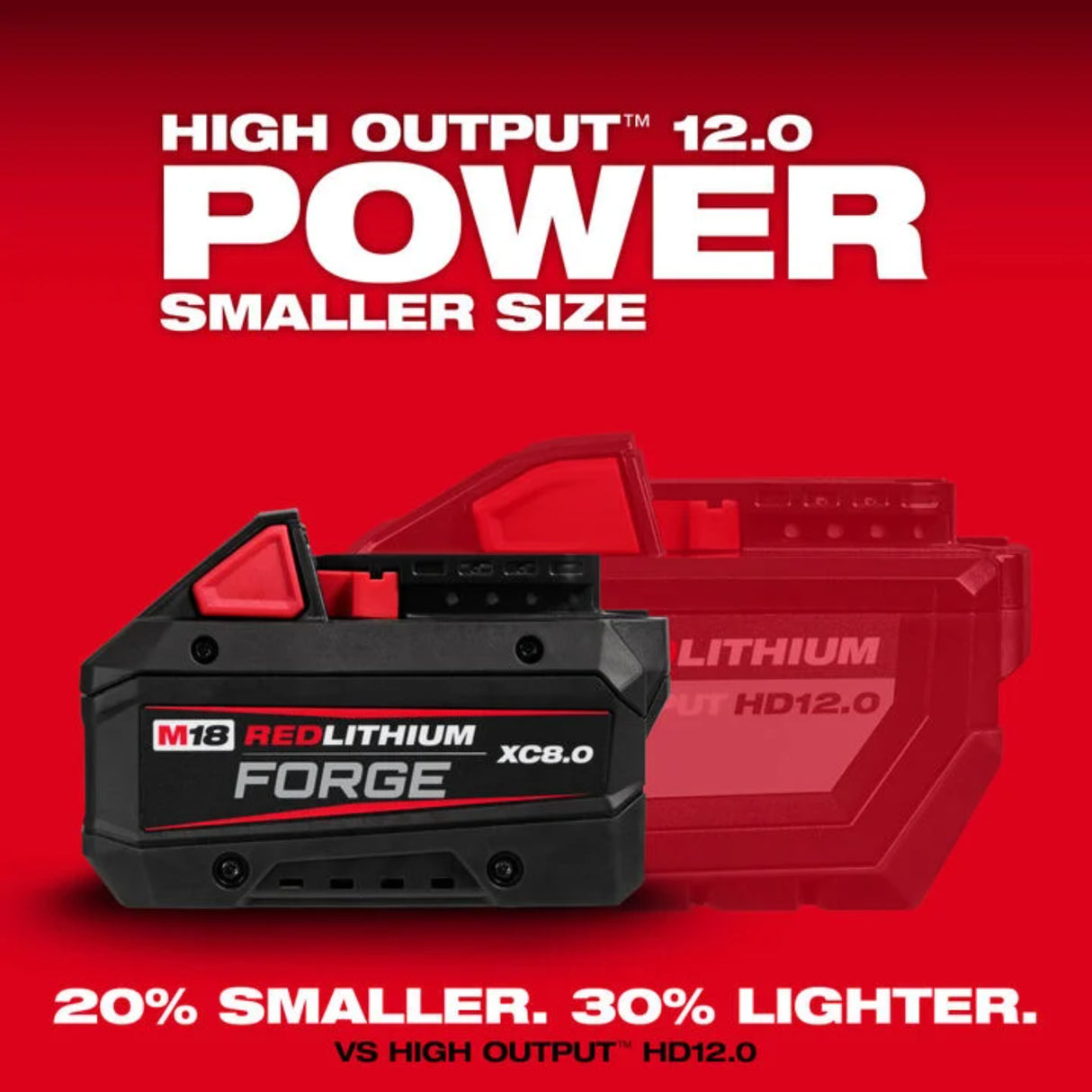 Milwaukee M18 REDLITHIUM FORGE XC 18V 8Ah Lithium Ion Power Tool Battery Pack with Fuel Indicator 10 Pack