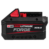 Milwaukee M18 REDLITHIUM FORGE XC 18V 8Ah Lithium Ion Power Tool Battery Pack with Fuel Indicator