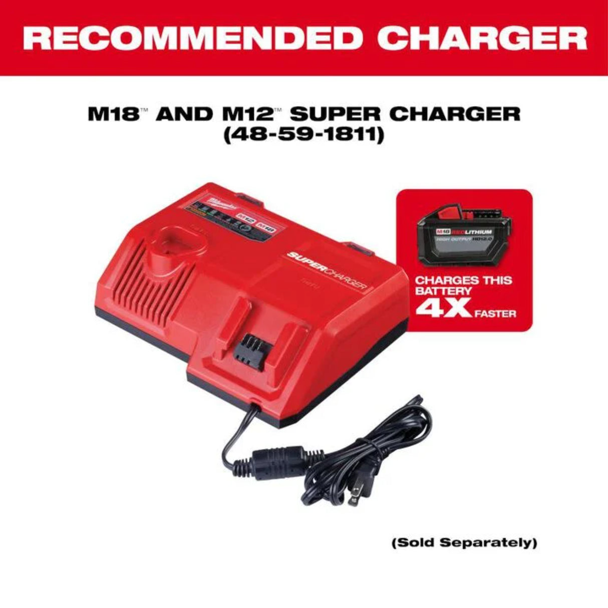 Milwaukee M18 REDLITHIUM HIGH OUTPUT CP 18V 3Ah Lithium Ion Power Tool Battery Pack with Fuel Indicator