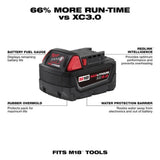 Milwaukee M18 REDLITHIUM XC 18V 5Ah Lithium Ion Power Tool Battery Pack with Fuel Indicator