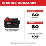 Milwaukee M18 REDLITHIUM XC 18V 5Ah Lithium Ion Power Tool Battery Pack with Fuel Indicator