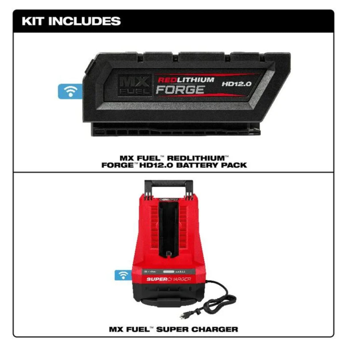 Milwaukee MX FUEL REDLITHIUM FORGE HD12.0 Battery/Super Charger Expansion Kit