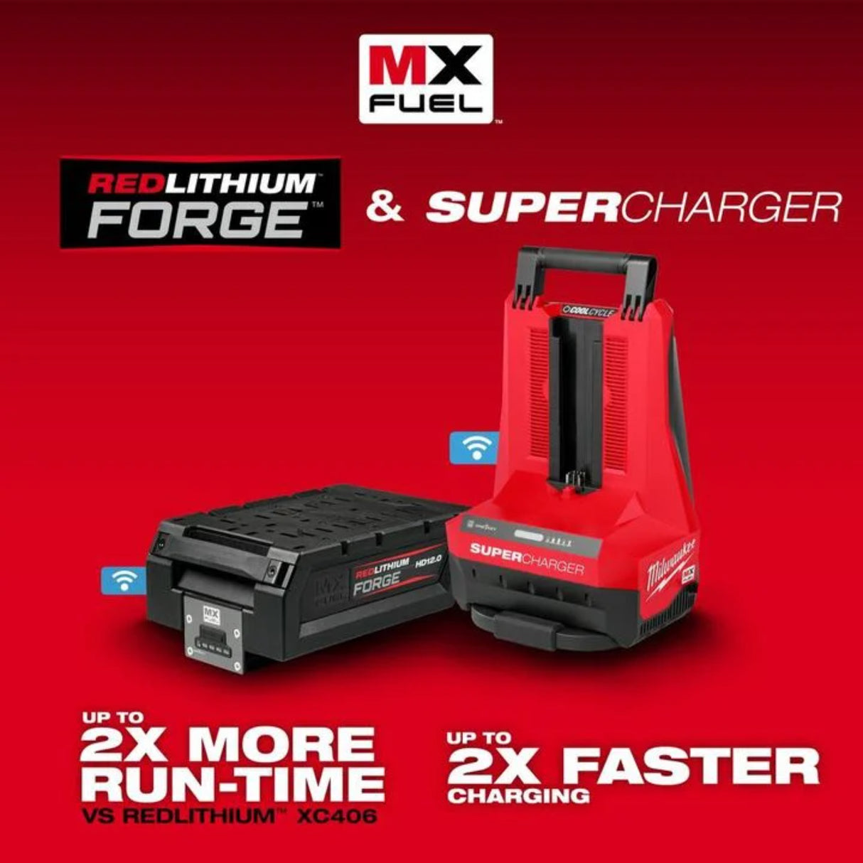 Milwaukee MX FUEL REDLITHIUM FORGE HD12.0 Battery/Super Charger Expansion Kit