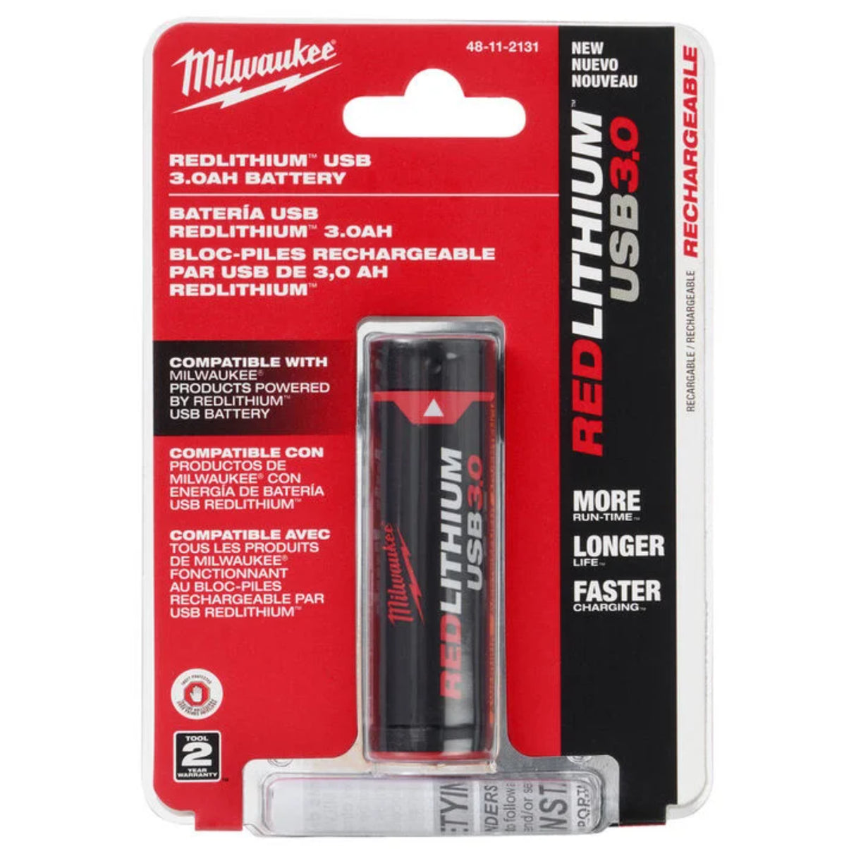 Milwaukee REDLITHIUM USB 4V 3Ah Lithium Ion Power Tool Battery Pack