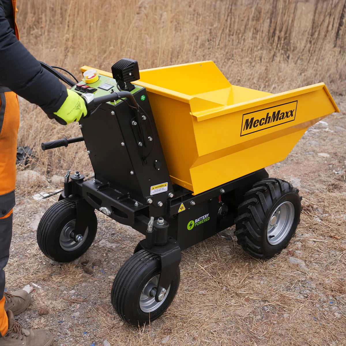 MechMaxx 1100lb Electric Mini Dumper, 1000W 48V Brushless DC Motor, E50