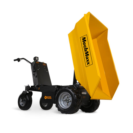 MechMaxx 1100lb 48V Battery Hydraulic Tipping Dump Cart, 1000W, EH50