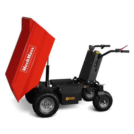 MechMaxx 1100lb 48V Battery Hydraulic Tipping Dump Cart, 1000W, EH50