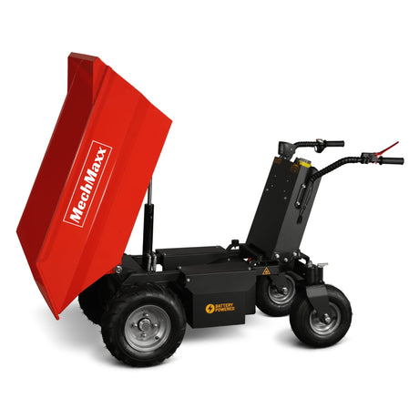 MechMaxx 1100lb 48V Battery Hydraulic Tipping Dump Cart, 1000W, EH50
