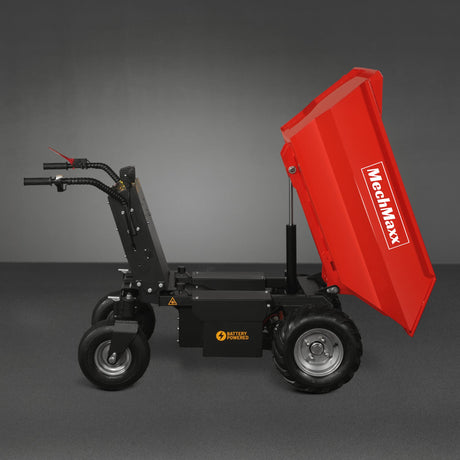 MechMaxx 1100lb 48V Battery Hydraulic Tipping Dump Cart, 1000W, EH50