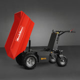MechMaxx 1100lb 48V Battery Hydraulic Tipping Dump Cart, 1000W, EH50