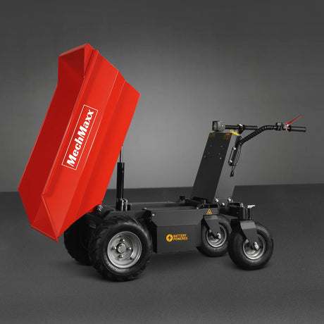 MechMaxx 1100lb 48V Battery Hydraulic Tipping Dump Cart, 1000W, EH50