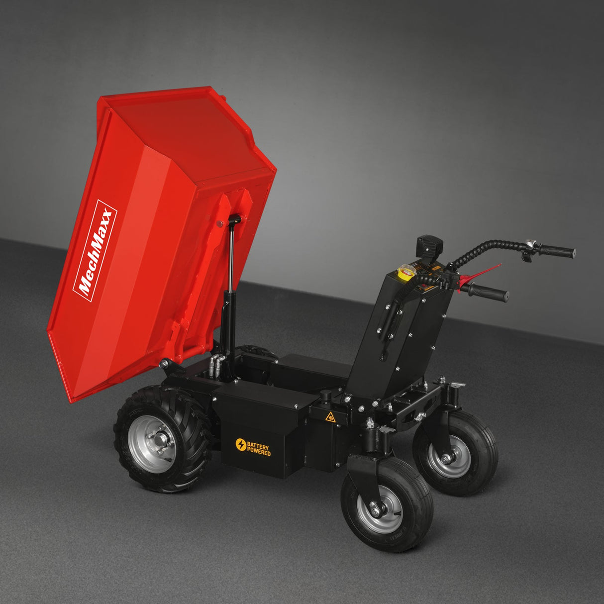 MechMaxx 1100lb 48V Battery Hydraulic Tipping Dump Cart, 1000W, EH50