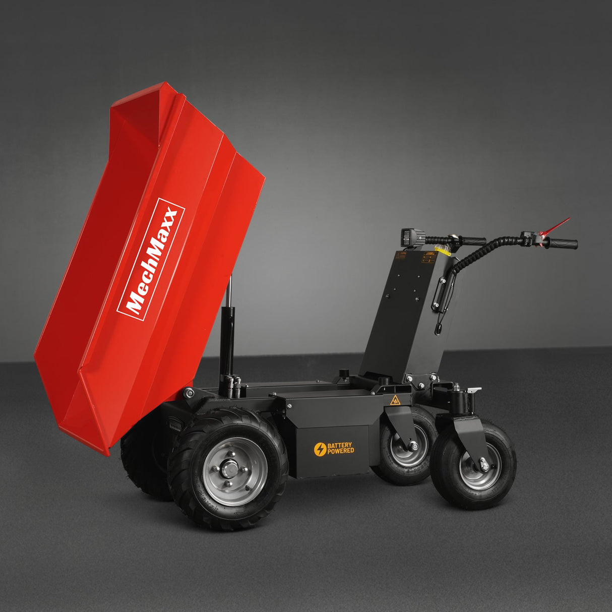 MechMaxx 1100lb 48V Battery Hydraulic Tipping Dump Cart, 1000W, EH50