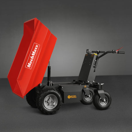 MechMaxx 1100lb 48V Battery Hydraulic Tipping Dump Cart, 1000W, EH50