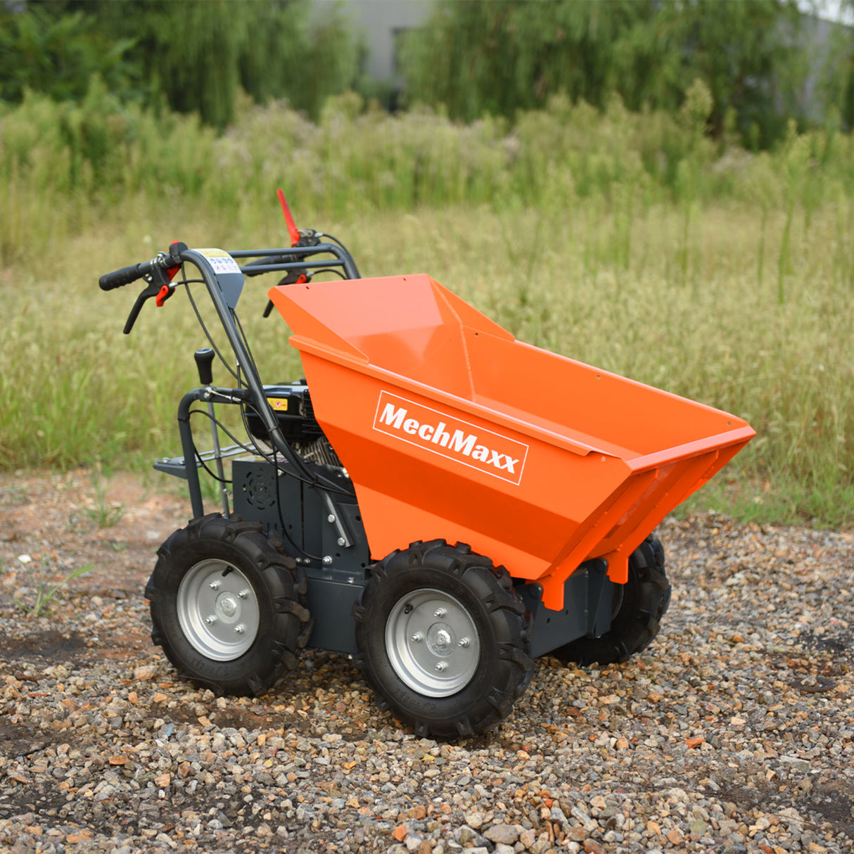 MechMaxx 660lb 7HP Gas Wheelbarrow Cart, 3F+1R Gearbox, T30