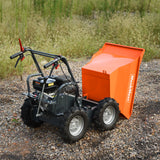 MechMaxx 660lb 7HP Gas Wheelbarrow Cart, 3F+1R Gearbox, T30