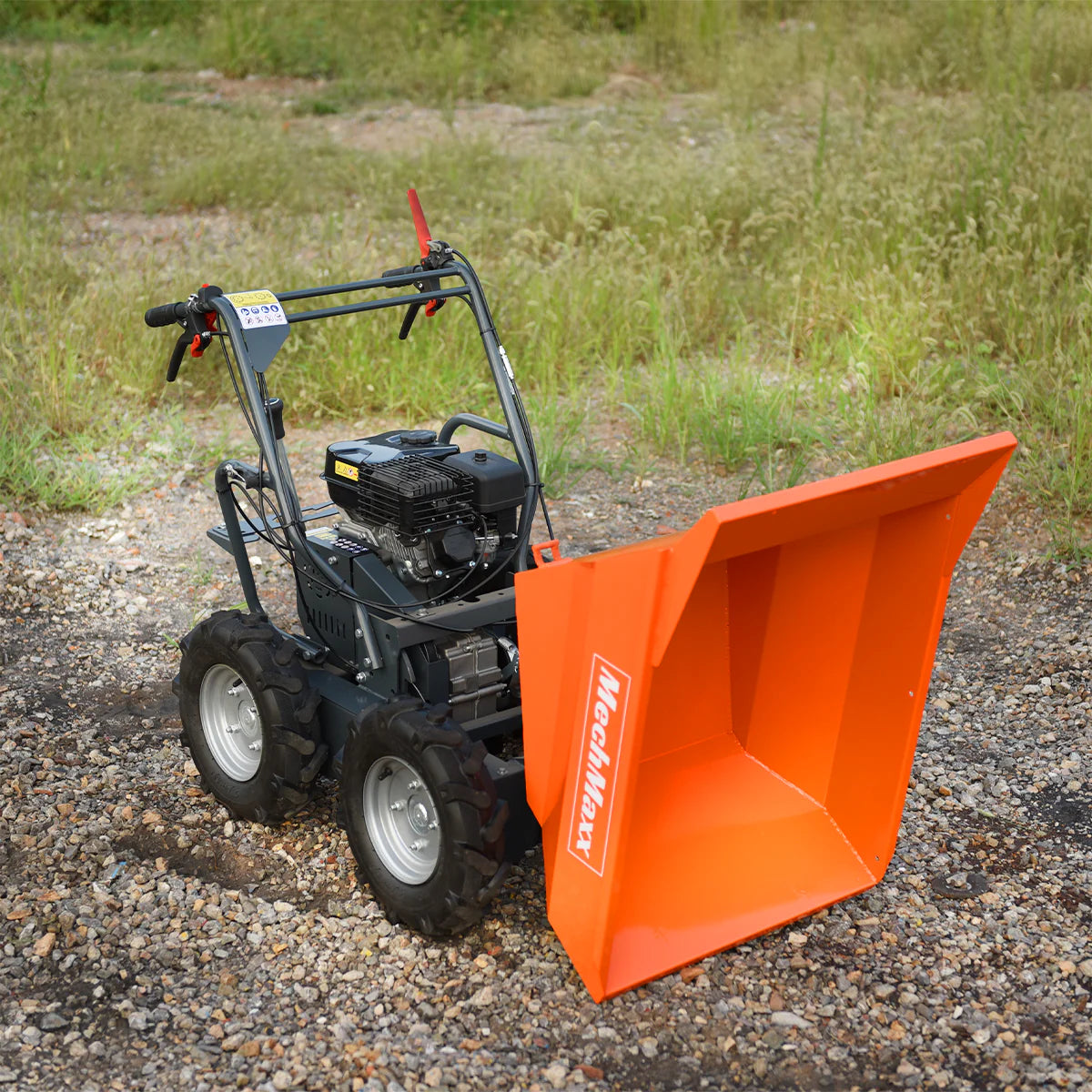 MechMaxx 660lb 7HP Gas Wheelbarrow Cart, 3F+1R Gearbox, T30