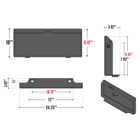 MechMaxx 37" Forestry Drum Mulcher Attachment for Mini Skid Steers