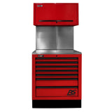 Homak 36" CTS Centralized Tool Storage Set — 7-Drawer Roller Cabinet, Canopy & Solid Backsplash