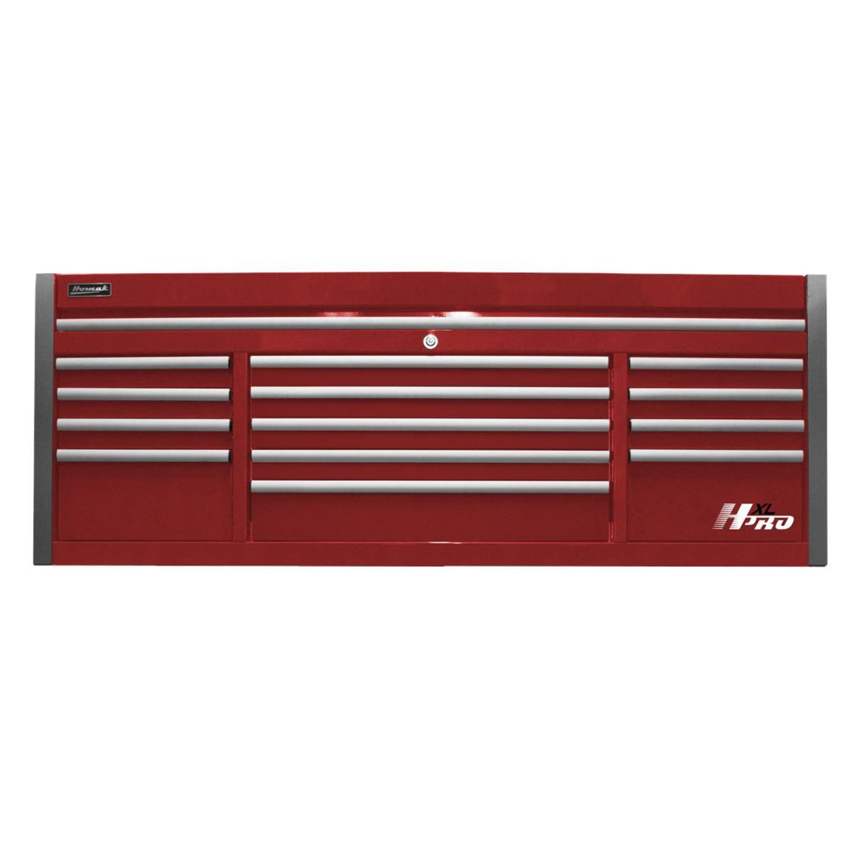 Homak 72" HXL 13-Drawer Top Chest — 30" Deep, 265 lb Slides, Powered Top Till