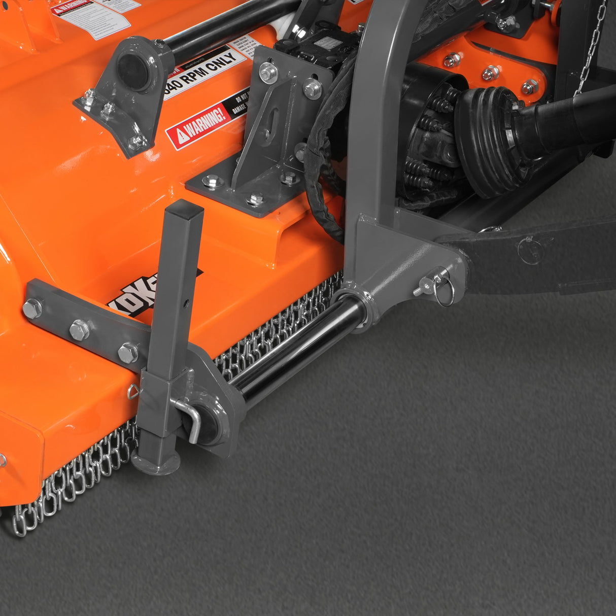 MechMaxx 63" Heavy Duty PTO Flail Mower, Hydraulic Side Shift, 50-75HP, KDK63H