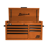 Homak 41" RS Pro 7-Drawer Top Chest — 24" Depth, 100 lb Slides, 3-Outlet Top Till