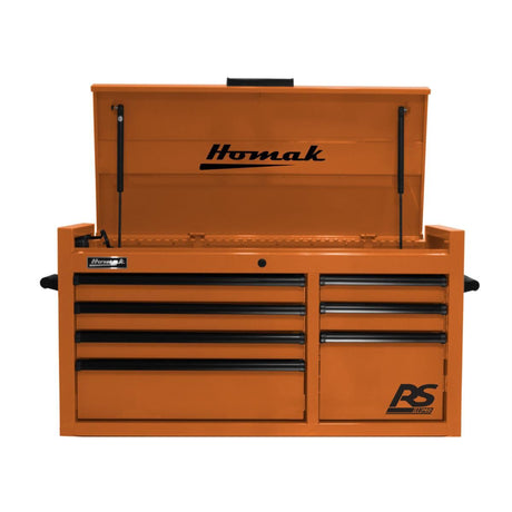 Homak 41" RS Pro 7-Drawer Top Chest — 24" Depth, 100 lb Slides, 3-Outlet Top Till