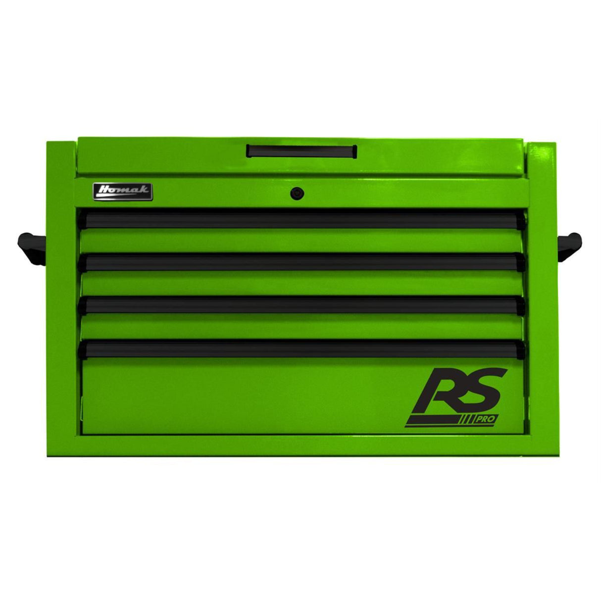 Homak 36" RS Pro 4-Drawer Top Chest — 24" Depth, 100 lb Slides, 3-Outlet Top Till