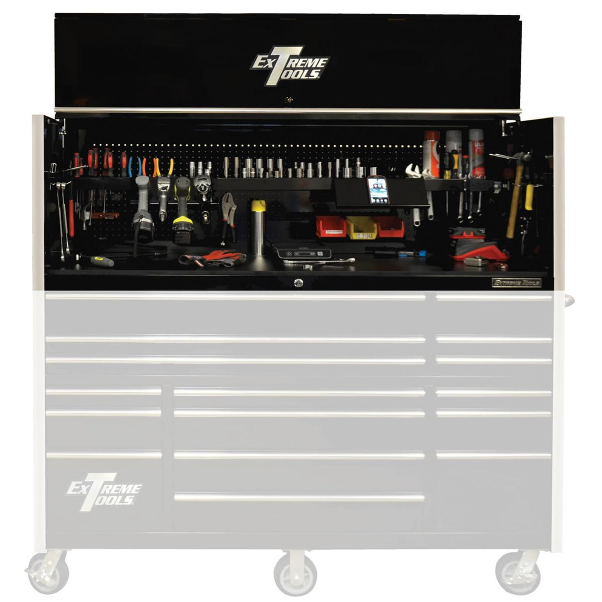 Extreme Tools RX Series 72in Professional Hutch, Black