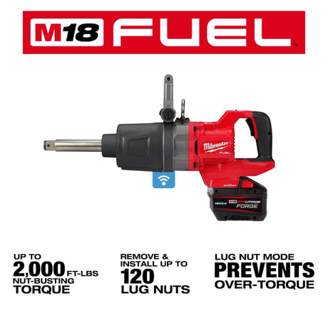 Milwaukee M18 FUEL 1inch D-Handle Ext Anvil High Torque Impact Wrench with ONE-KEY Kit