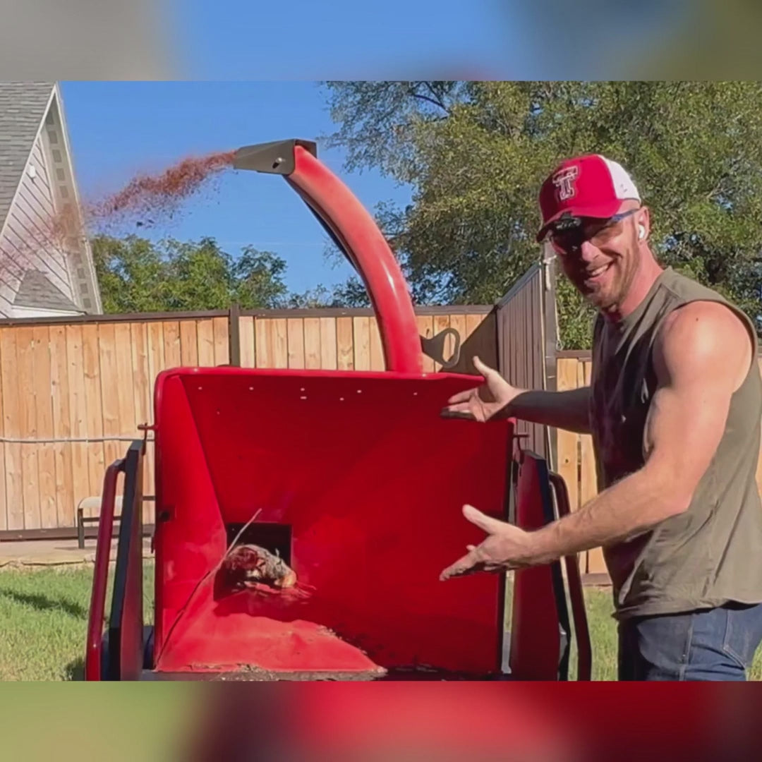MechMaxx - HONDA GX690 22HP 688cc Gas Powered 7” Hydraulic Feed Wood Chipper, Highway Towable Disc Chipper DCH7