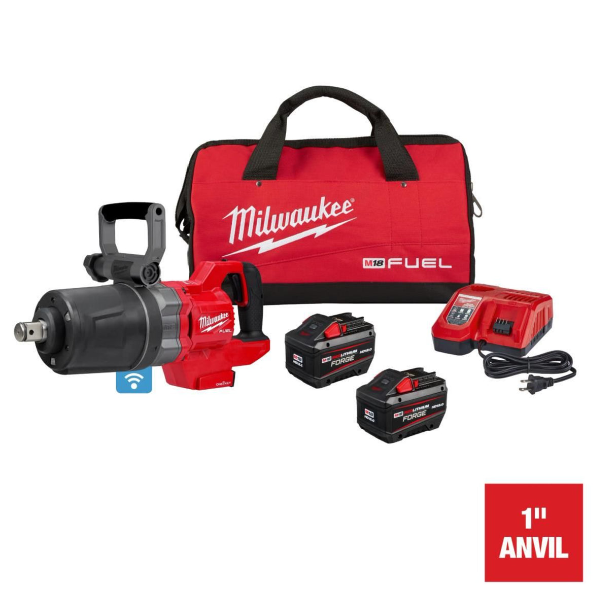 Milwaukee M18 FUEL 1 in. D-Handle High Torque Impact Wrench with ONE-KEY Kit