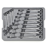 GearWrench 85888 12-Pc 72-Tooth 12-Point XL X-Beam Ratcheting Wrench Set — Metric 8-19mm