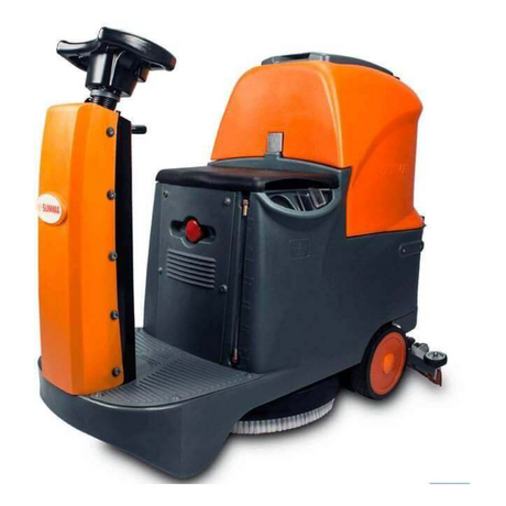 Sunmax RT70 Ride-On Floor Scrubber, 22" Cleaning Path, 48,000 sq ft/hr, 18.5 gal Tanks