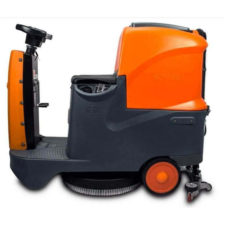 Sunmax RT70 Ride-On Floor Scrubber, 22" Cleaning Path, 48,000 sq ft/hr, 18.5 gal Tanks