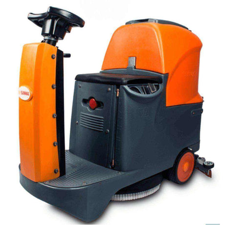 Sunmax RT70+ Industrial Ride-On Floor Scrubber, 22" Brush Cleaning Path, Lithium Battery